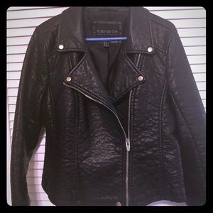Vegan Leather Moto Jacket